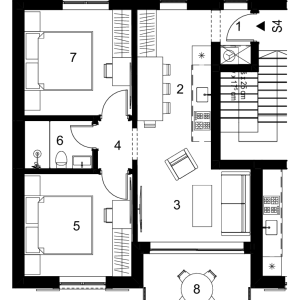 Stanovanje 10.4. – Tloris stanovanja